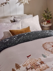 Natural Gingerbread Christmas Reversible Duvet Cover and Pillowcase Set - Image 5 of 6