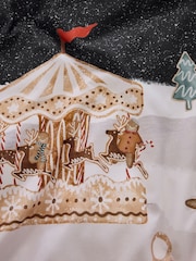 Natural Gingerbread Christmas Reversible Duvet Cover and Pillowcase Set - Image 6 of 6
