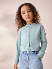 Sage Green Button Up Cardigan (3-16yrs) - Image 1 of 6
