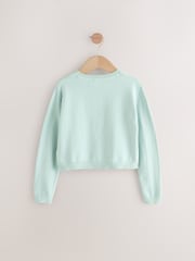 Sage Green Button Up Cardigan (3-16yrs) - Image 4 of 6
