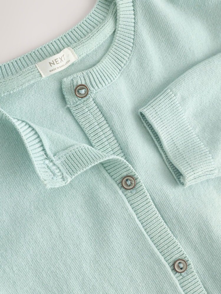 Sage Green Button Up Cardigan (3-16yrs) - Image 5 of 6