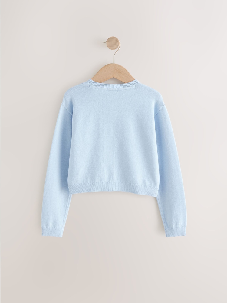 Blue Button Up Cardigan (3-16yrs) - Image 2 of 4