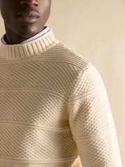 Joules Cream Guernsey Style Knitted Jumper - Image 4 of 6