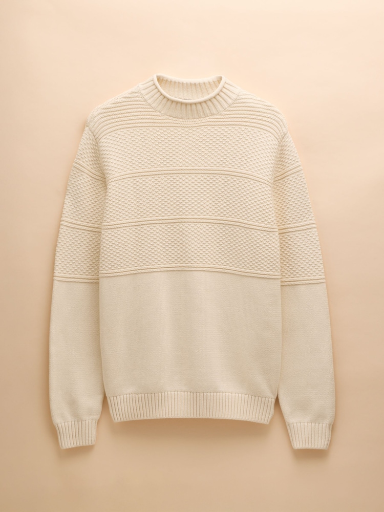Joules Cream Guernsey Style Knitted Jumper - Image 6 of 6