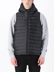 Luke 1977 New Global Hooded Black Gilet - Image 1 of 7