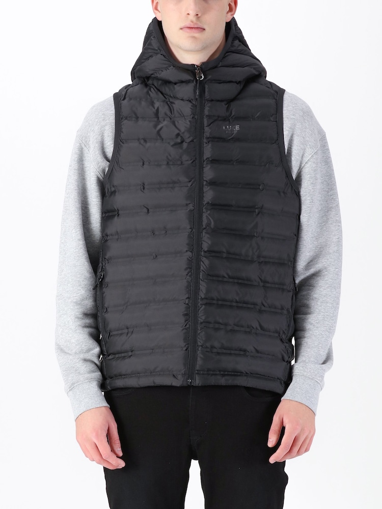 Luke 1977 New Global Hooded Black Gilet - Image 1 of 7
