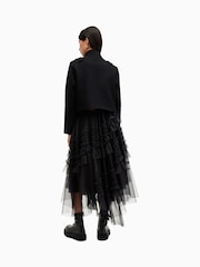 AllSaints Black Jen Tulle Skirt - Image 2 of 6
