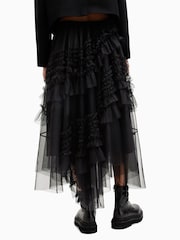 AllSaints Black Jen Tulle Skirt - Image 4 of 6