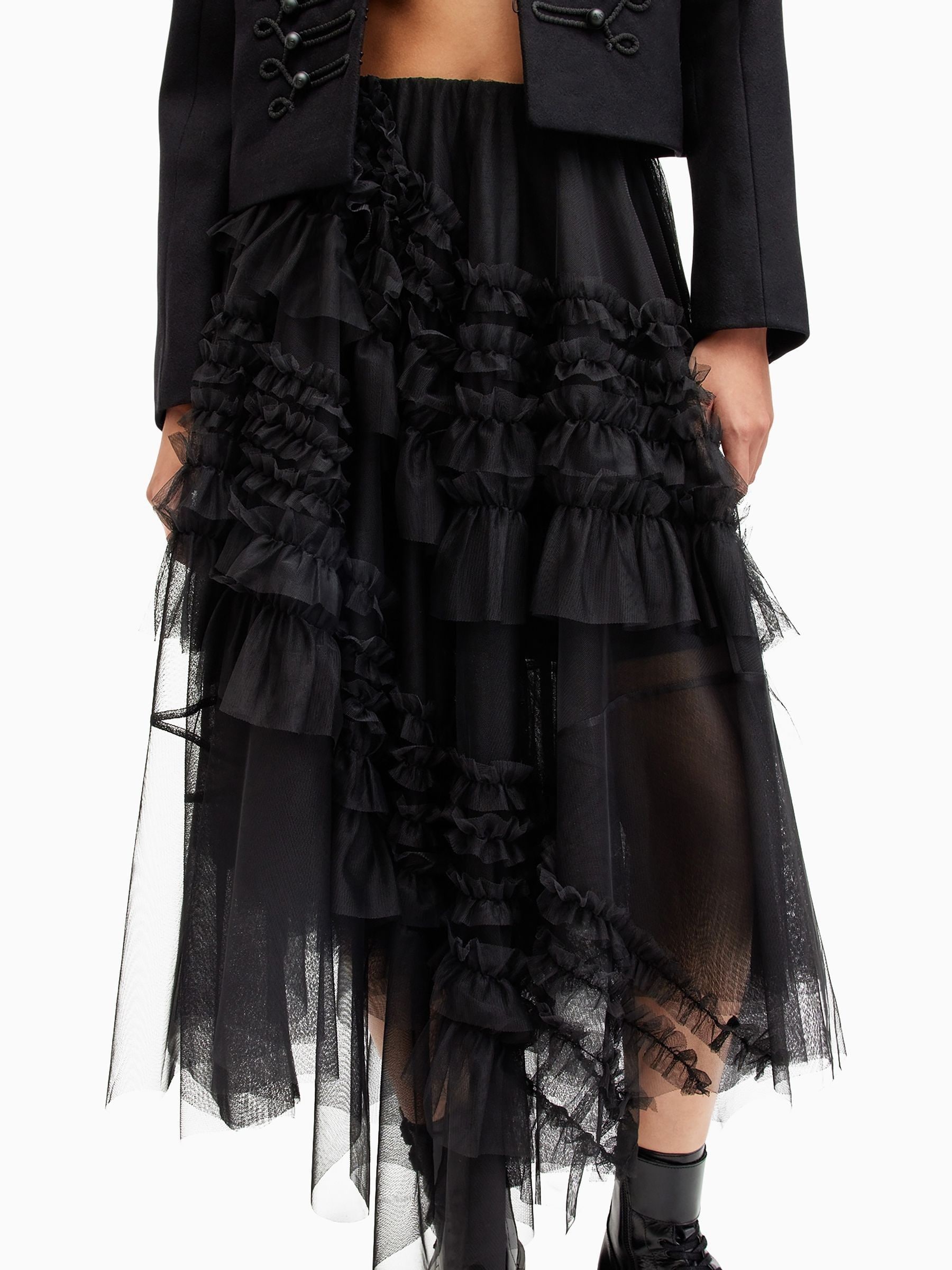 Buy AllSaints Black Jen Tulle Skirt from Next USA