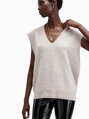 AllSaints White Rebel Tank Top - Image 4 of 8