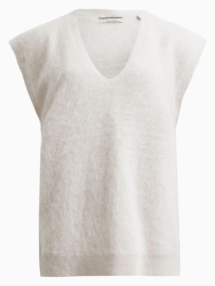 AllSaints White Rebel Tank Top - Image 8 of 8