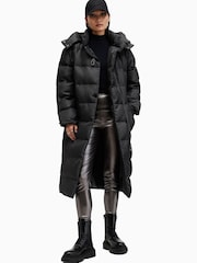 AllSaints Black Allana Puffer Coat - Image 1 of 9