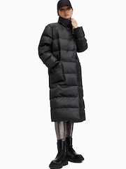 AllSaints Black Allana Puffer Coat - Image 3 of 9