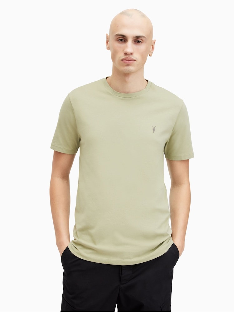 AllSaints Green Brace Short Sleeves 100% Organic Cotton T-Shirt Crew 3 Pack - Image 17 of 17 AllSaints Green Brace Short Sleeves 100% Organic Cotton T-Shirt Crew 3 Pack - Image 17 of 17