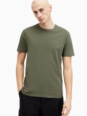 AllSaints Green Brace Short Sleeves 100% Organic Cotton T-Shirt Crew 3 Pack - Image 2 of 17