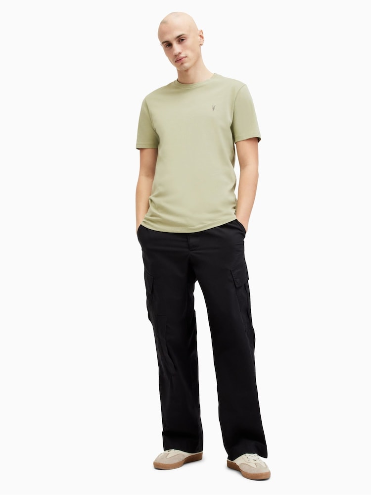 AllSaints Green Brace Short Sleeves Cotton T-Shirt Crew 3 Pack - Image 2 of 13