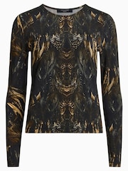 AllSaints Black Katlyn Long Sleeves Top - Image 7 of 7