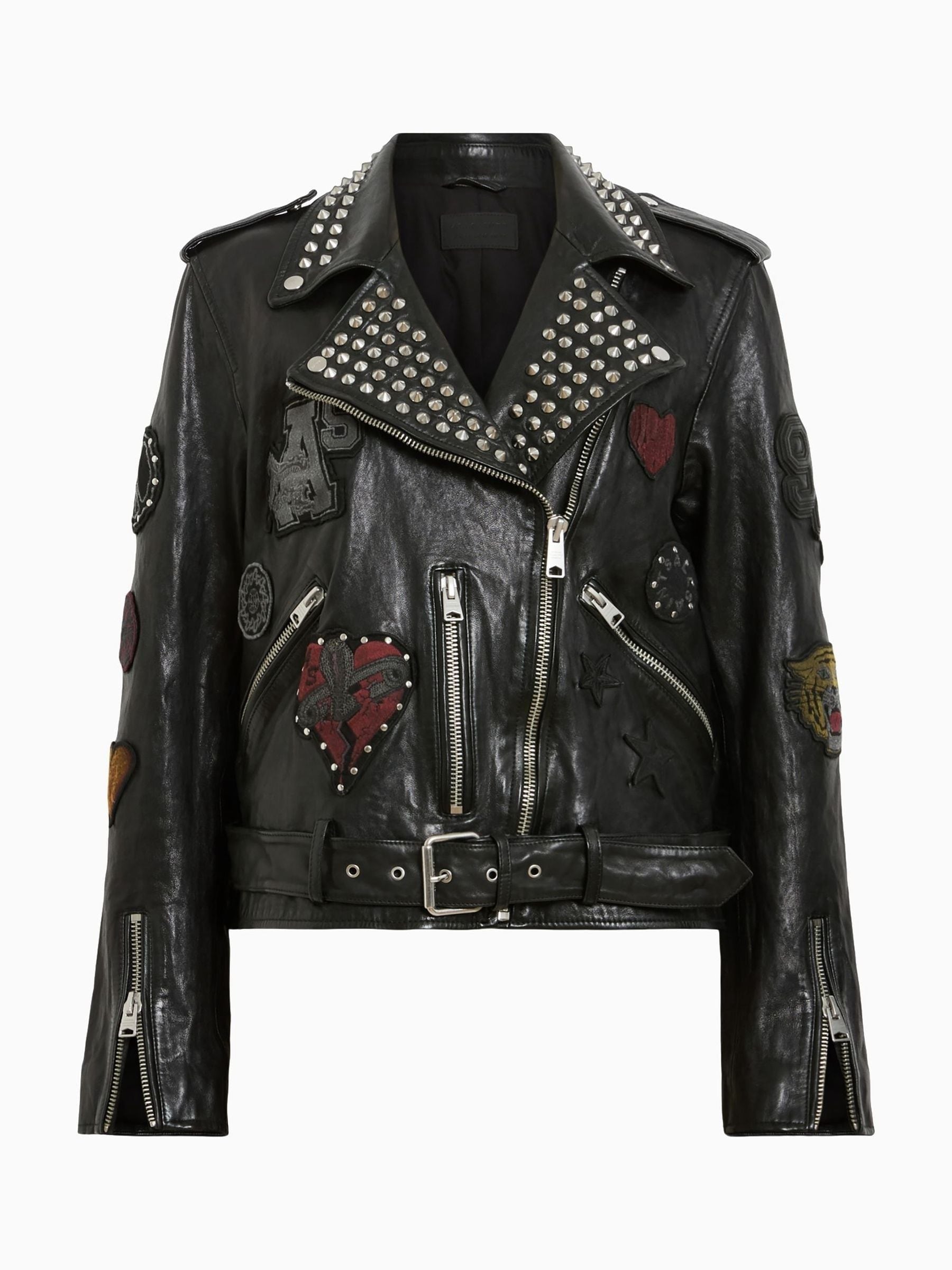 Buy AllSaints Black College Black Relaxed Fit Studded