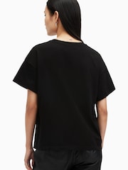 AllSaints Black Kit Briar 100% Organic Cotton T-Shirt - Image 2 of 6