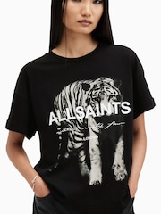 AllSaints Black Kit Briar 100% Organic Cotton T-Shirt - Image 5 of 6
