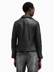 AllSaints Black Ellis Biker Jackets - Image 6 of 7