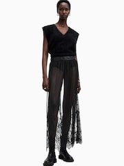AllSaints Black Ariella Lace Skirt - Image 1 of 8