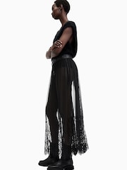 AllSaints Black Ariella Lace Skirt - Image 5 of 8