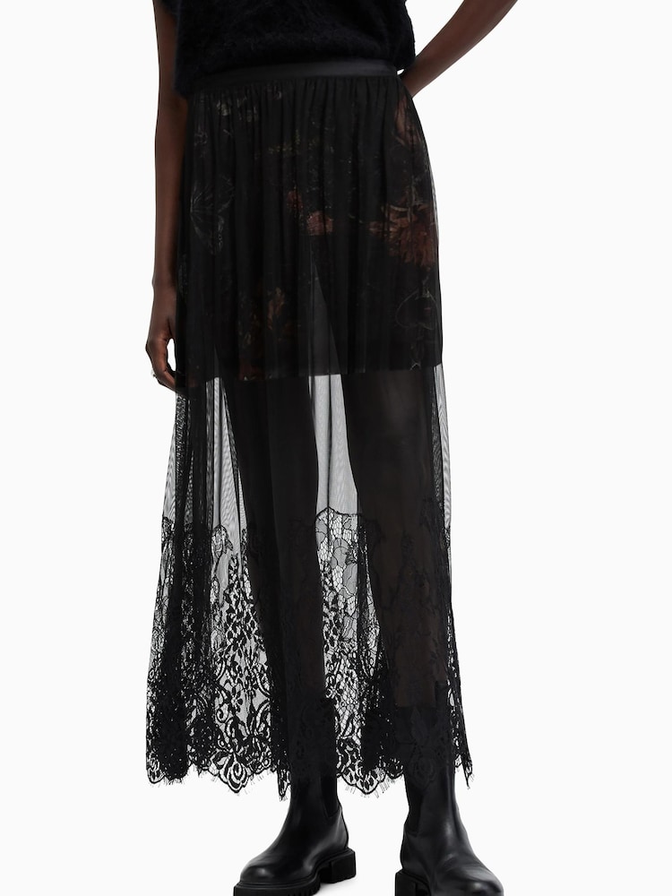 Buy AllSaints Black Ariella Lace Skirt from Next USA