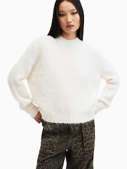 AllSaints White Vortex Jumper - Image 1 of 7