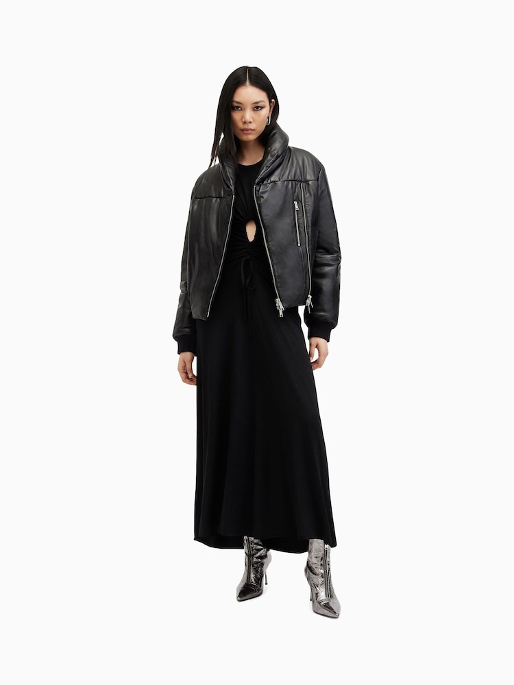 AllSaints Black Lauren Lea Puffer Jackets - Image 2 of 7