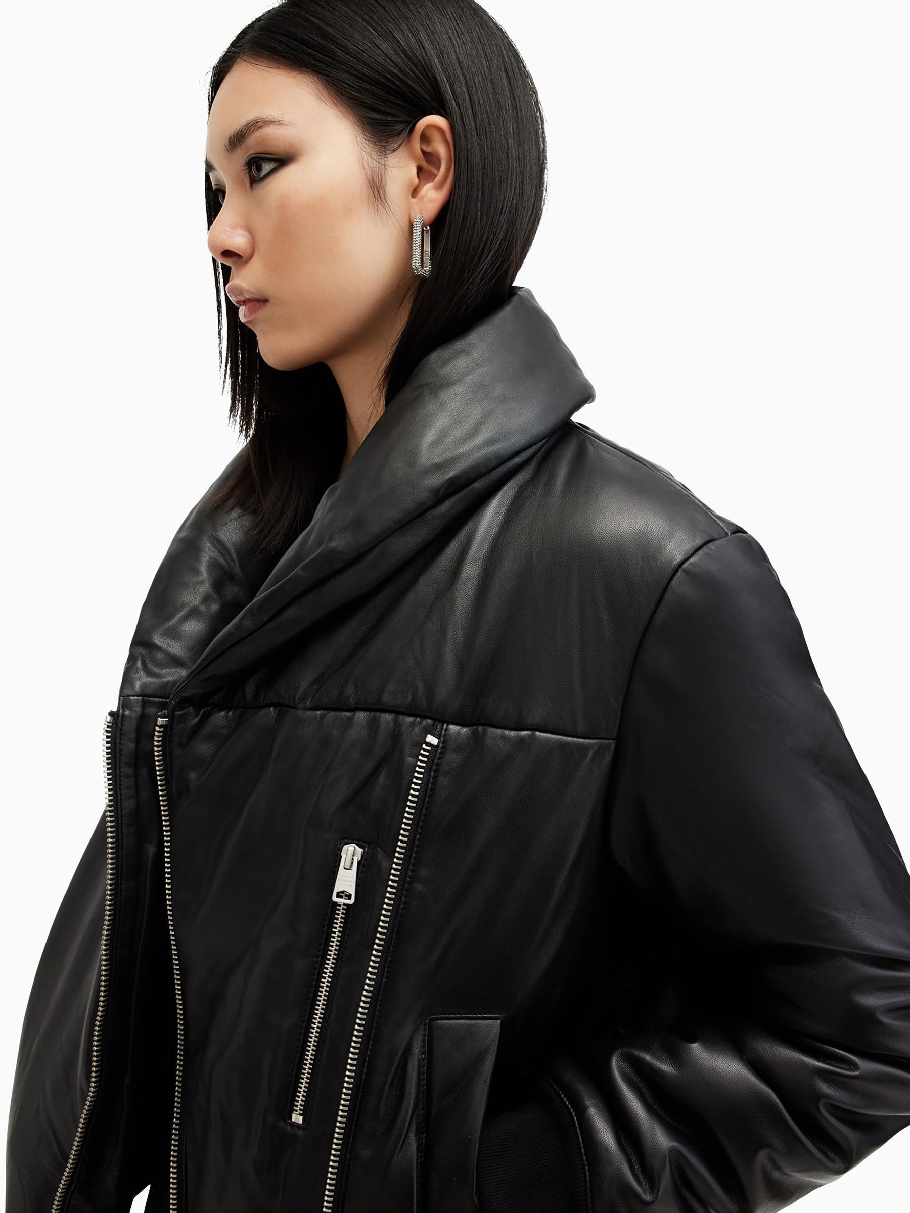 Buy AllSaints Black Lauren Lea Puffer Jackets from Next USA