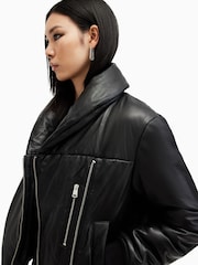 AllSaints Black Lauren Lea Puffer Jackets - Image 3 of 7