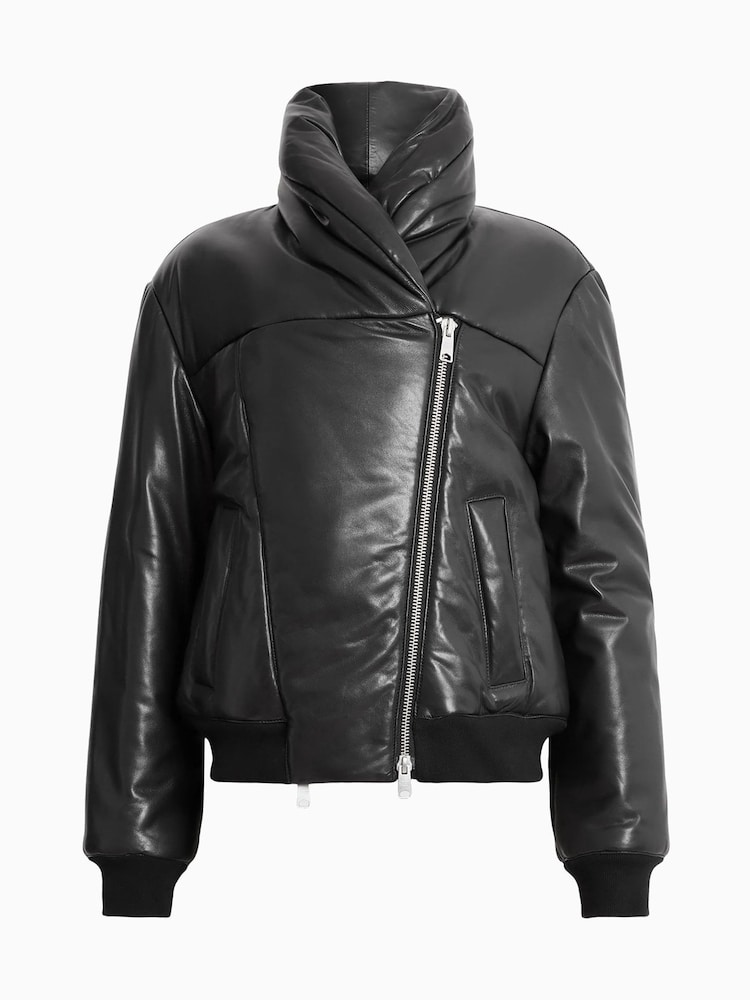 AllSaints Black Lauren Lea Puffer Jackets - Image 7 of 7