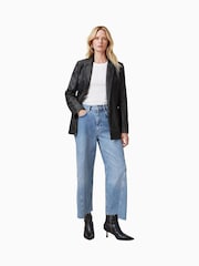 AllSaints Black Deri Leather Blazer - Image 1 of 7
