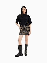AllSaints Black Artia Wing 100% Cotton T-Shirt - Image 5 of 7