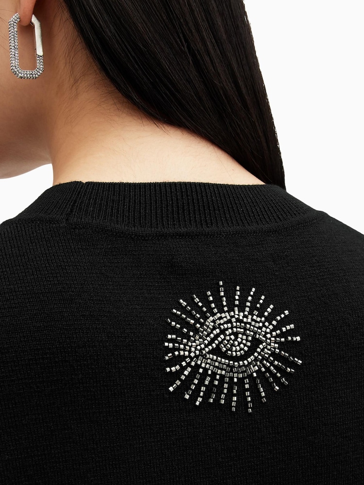 AllSaints Black Serpent Jumper - Image 3 of 6