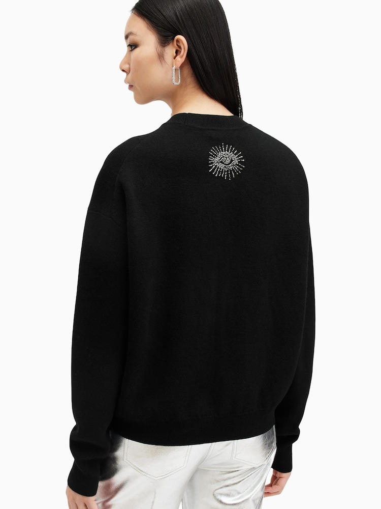 AllSaints Black Serpent Jumper - Image 4 of 6