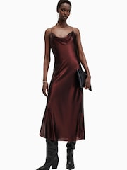 AllSaints Red Hadley Dress - Image 1 of 7