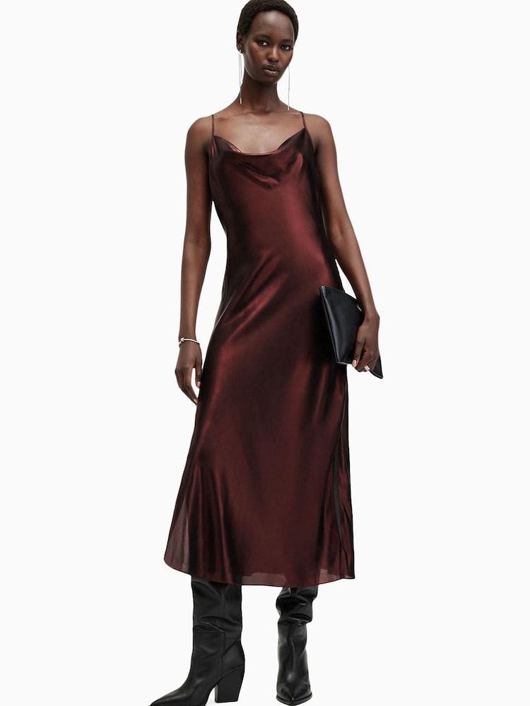 AllSaints Red Hadley Dress - Image 1 of 7