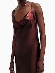 AllSaints Red Hadley Dress - Image 4 of 7