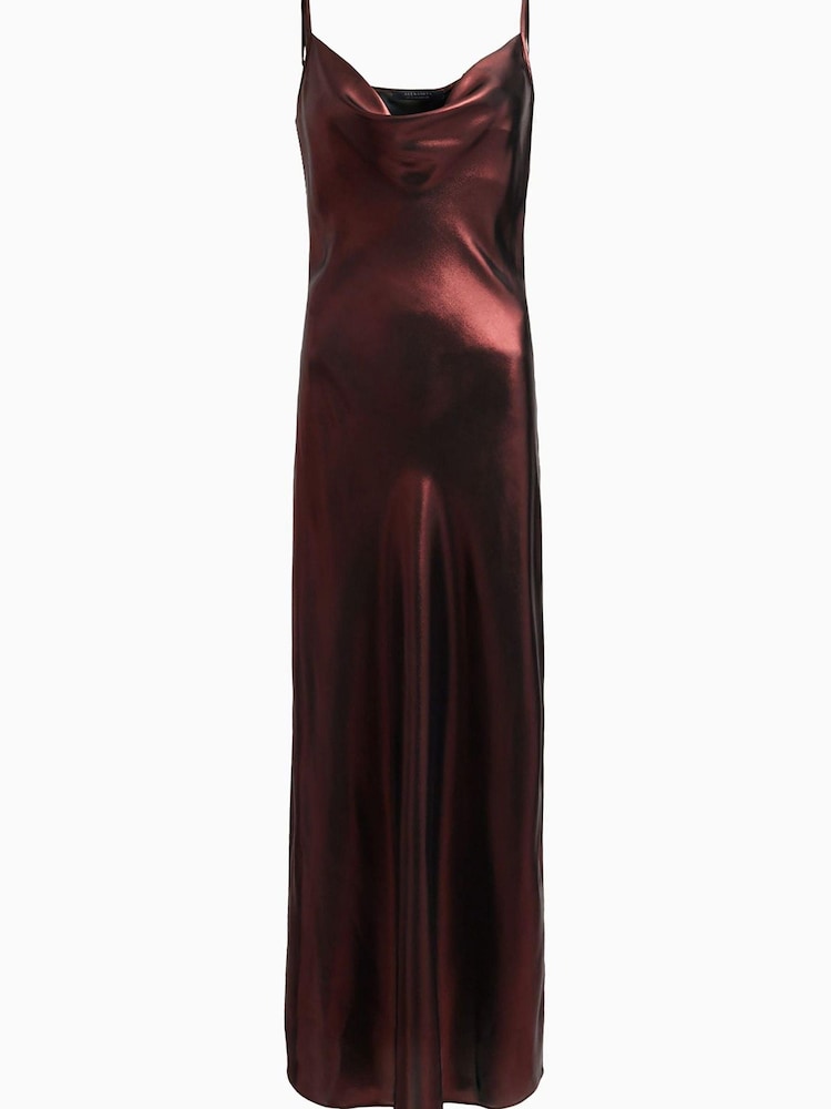 AllSaints Red Hadley Dress - Image 7 of 7