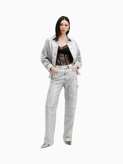 AllSaints Silver Mia Carpenter Jeans - Image 2 of 9