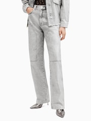 AllSaints Silver Mia Carpenter Jeans - Image 4 of 9