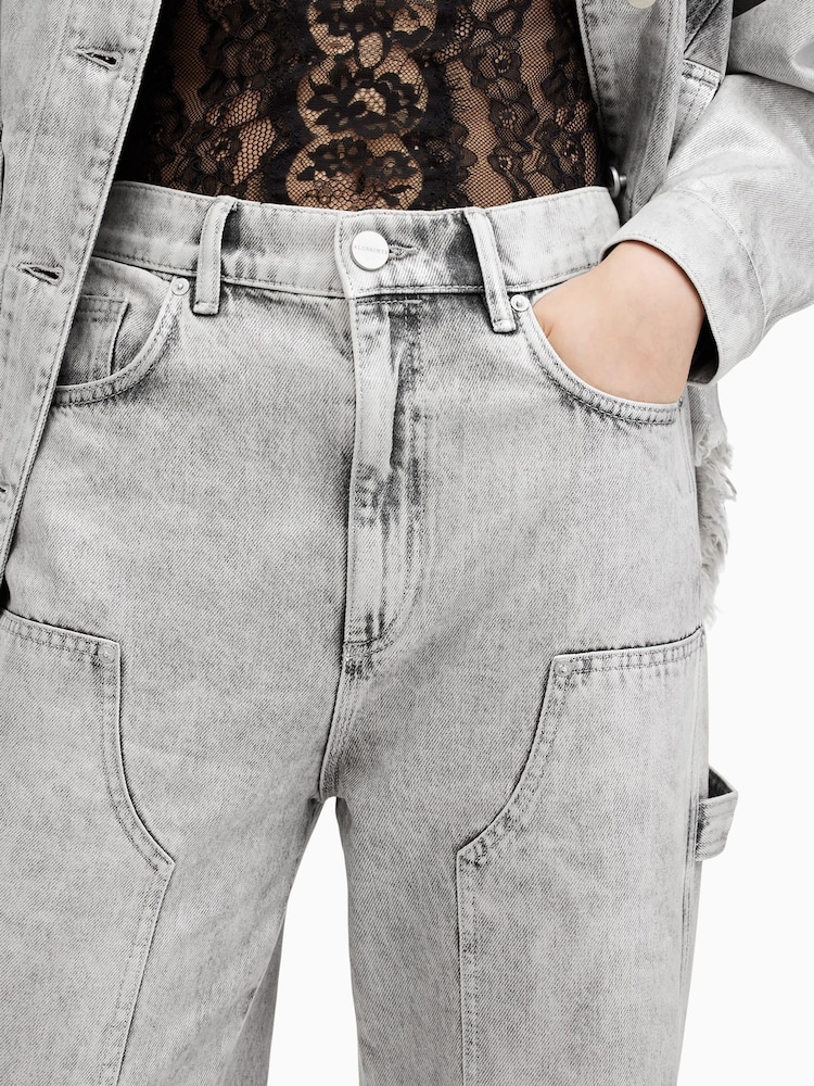 AllSaints Silver Mia Carpenter Jeans - Image 7 of 9