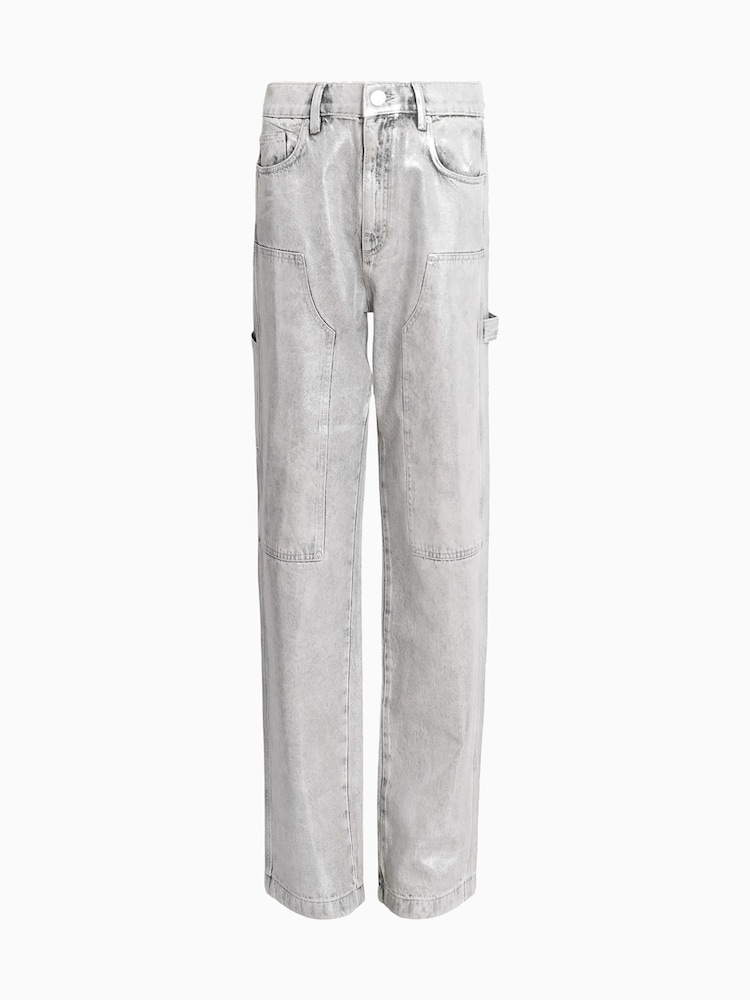 AllSaints Silver Mia Carpenter Jeans - Image 9 of 9