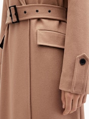AllSaints Brown Augusta Coat - Image 5 of 9