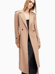 AllSaints Brown Augusta Coat - Image 8 of 9