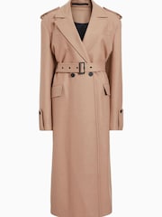AllSaints Brown Augusta Coat - Image 9 of 9
