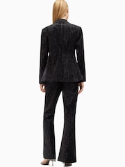 AllSaints Black Sevenh Vel Trousers - Image 6 of 7