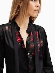 AllSaints Black Toni Shirt - Image 2 of 7